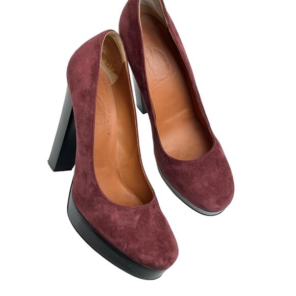 Lanvin Shoes - Lanvin Suede Holiday Platform Dress Pumps